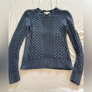 Michael Kors Navy Cable Knit Sweater